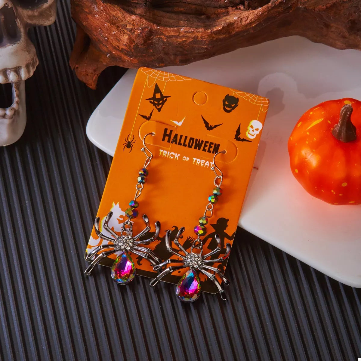 Trendsi Halloween Spider Dangle Earrings -