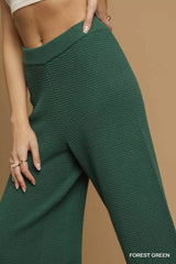Trendsi Umgee Textured Knit Wide Leg Pants -