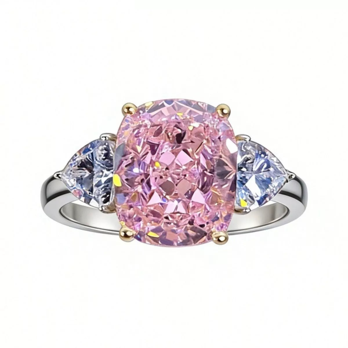 Trendsi 925 Sterling Silver Zircon Geometric Ring -