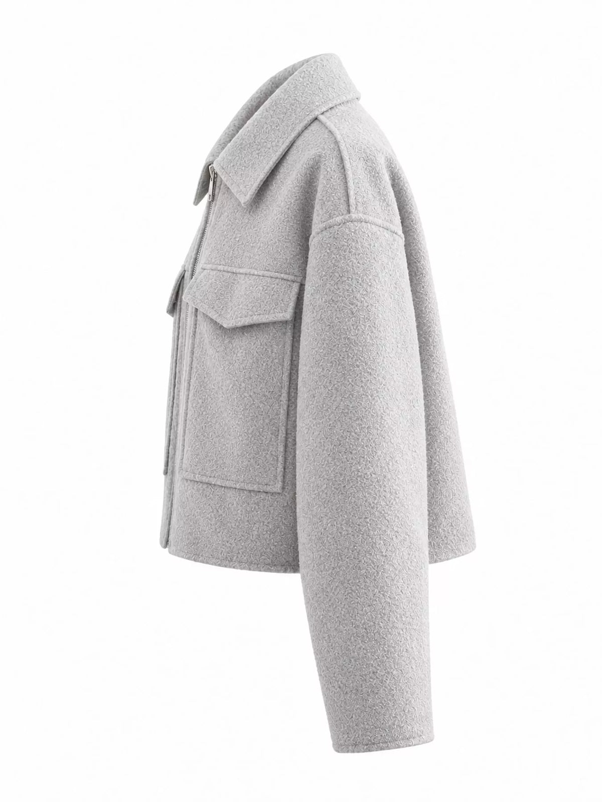 Zip-Up Cropped Jacket — side view
