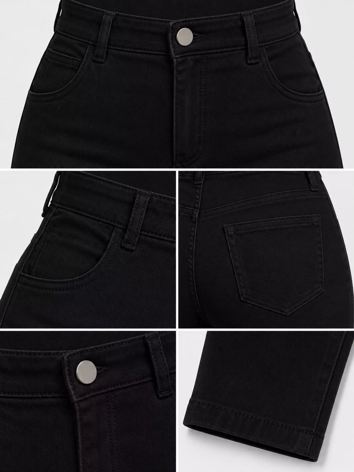 Black high-waisted skinny jeans
