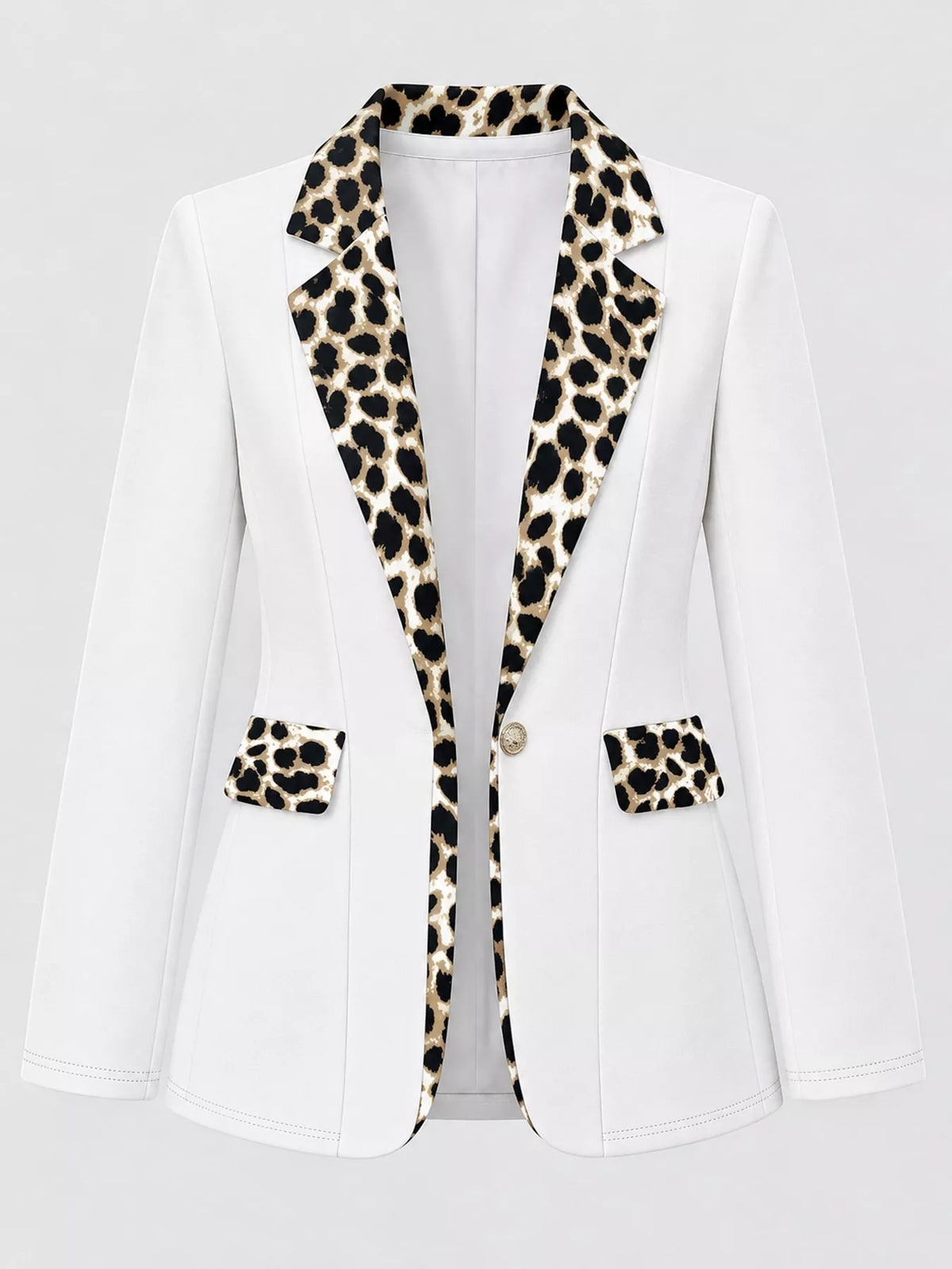 Collared long sleeve blazer, product view
