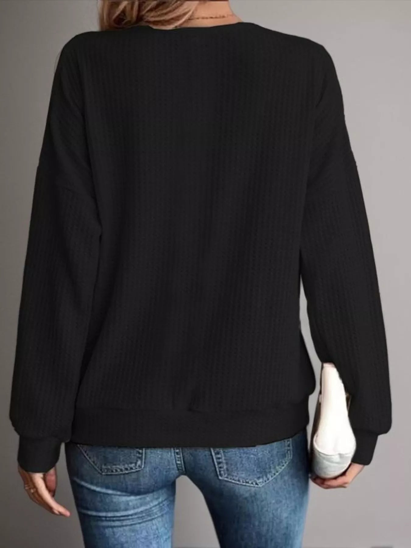 Trendsi Solid Color Cold Shoulder Long Sleeve T-Shirt -