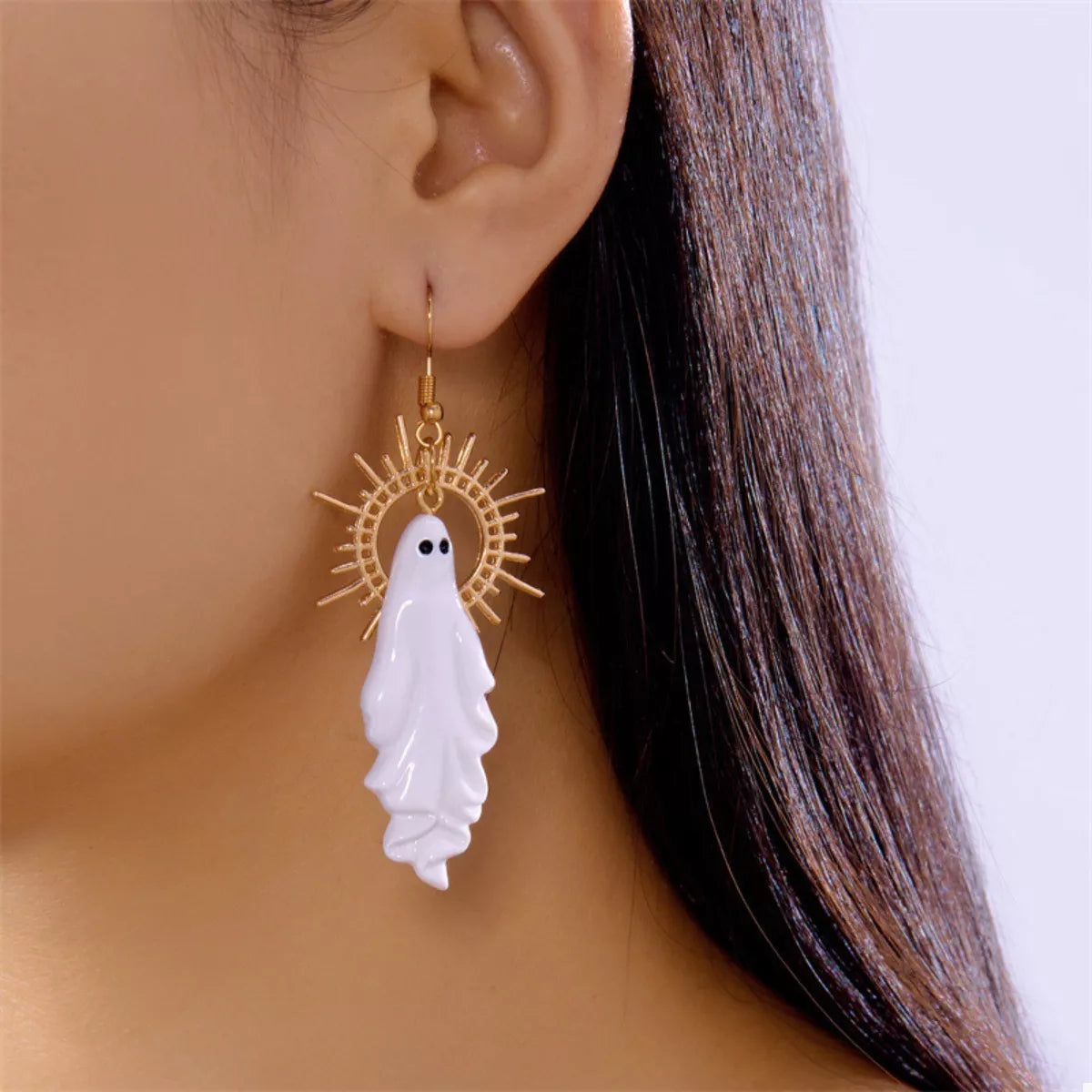 Trendsi Halloween Sunburst Ghost Drop Earrings -