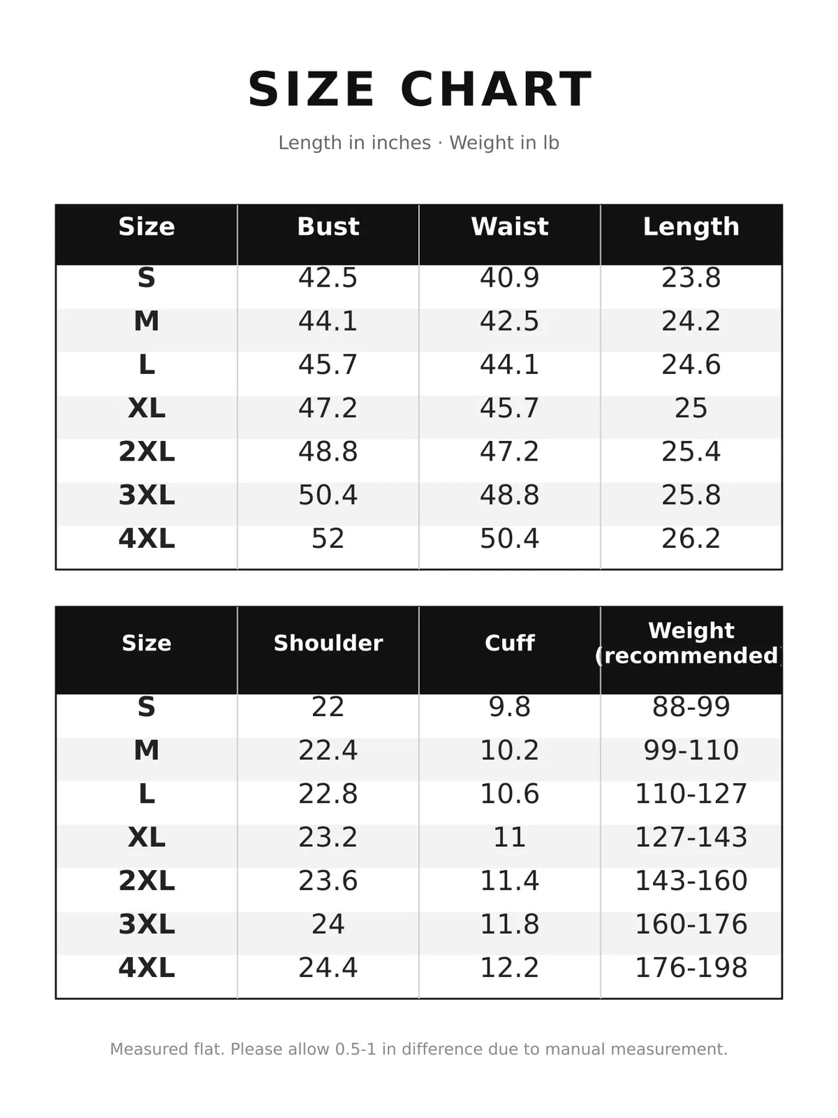 Size chart for knot button floral cuff denim jacket
