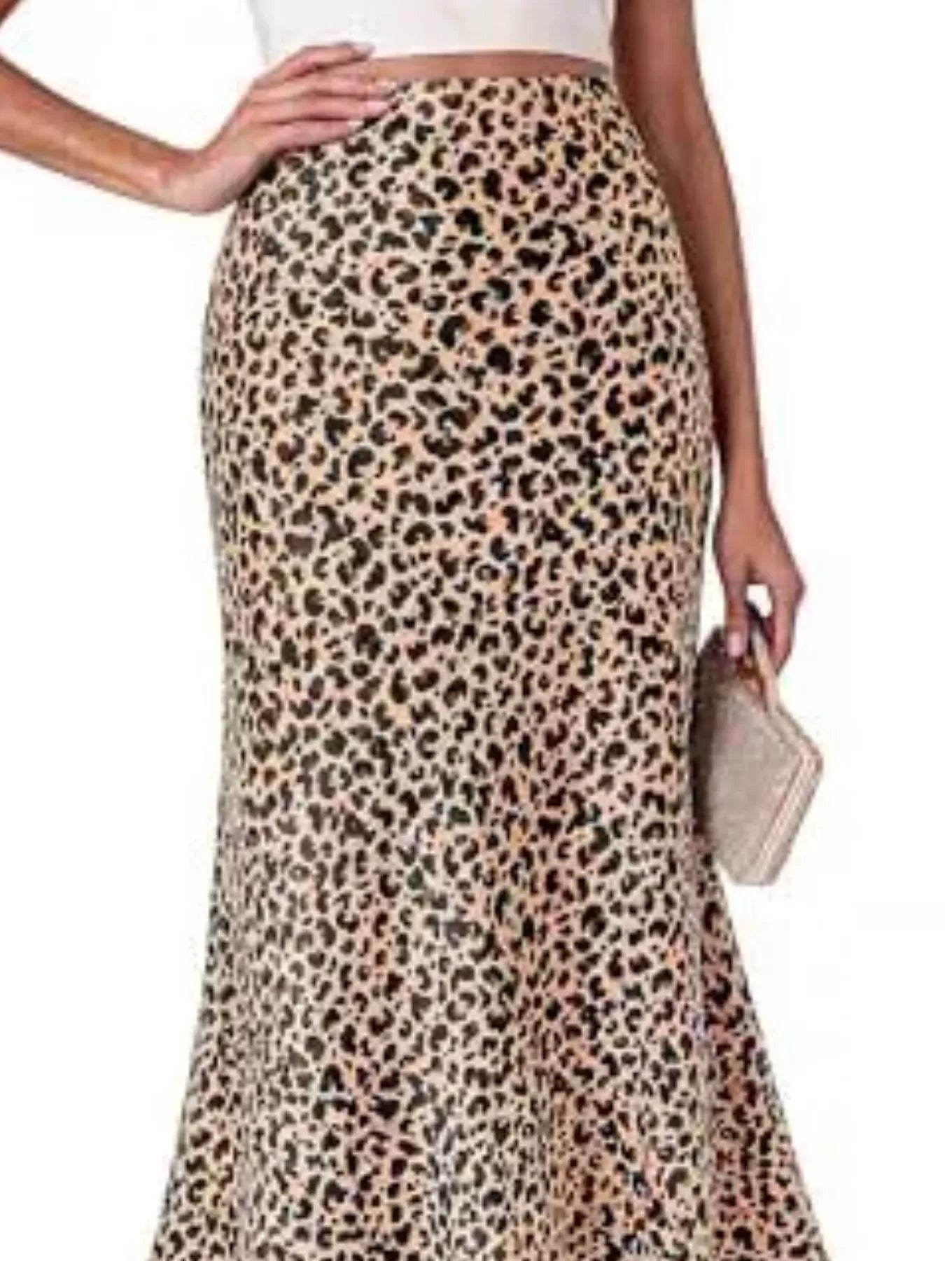 Trendsi High-Waisted Mermaid Midi Skirt -