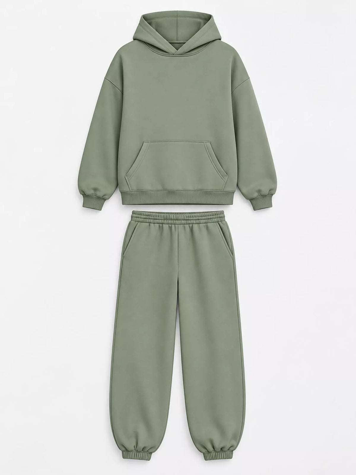 Kangaroo Pocket Hoodie and Joggers Set — garment front