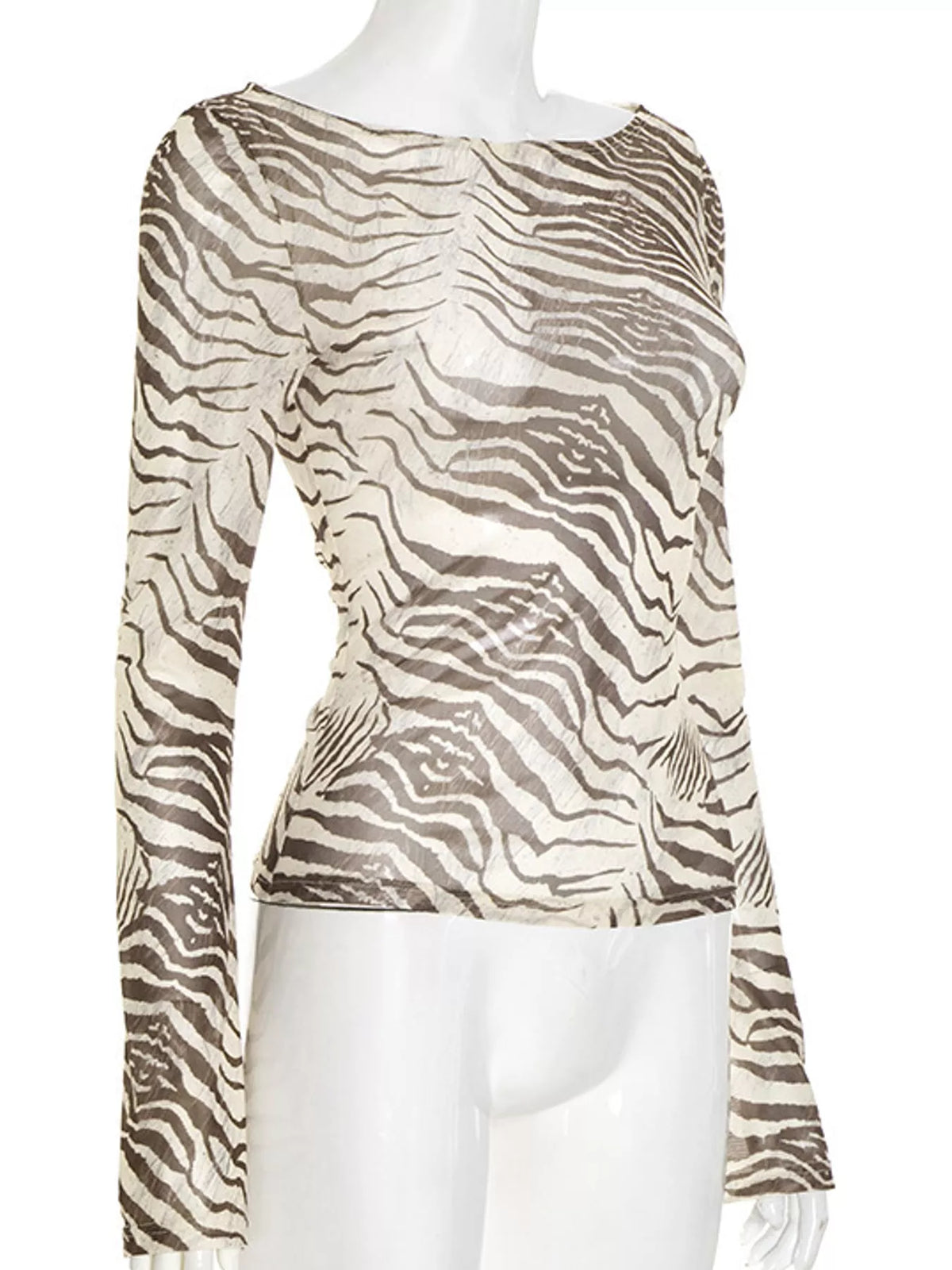 Boat neck long sleeve t-shirt, product view