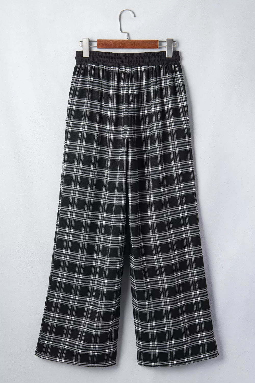 Trendsi Plaid Wide-Leg Drawstring Pants -