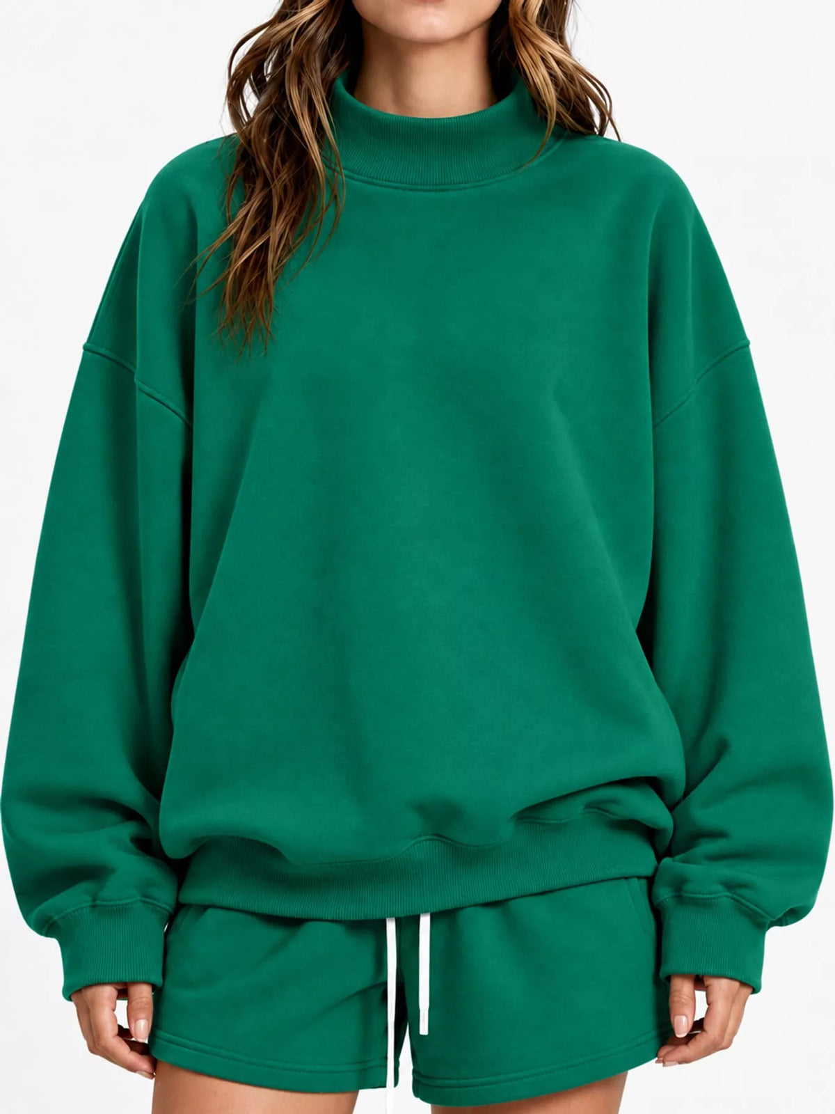 Green oversized dropped shoulder sweatshirt