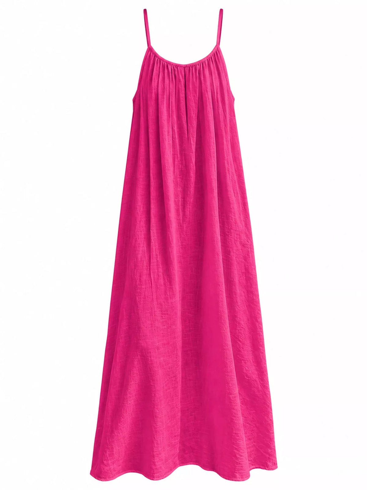 Backless Spaghetti Strap Maxi Dress — garment front