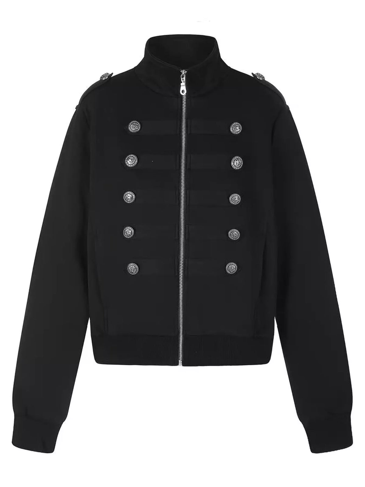 Black zip up long sleeve jacket