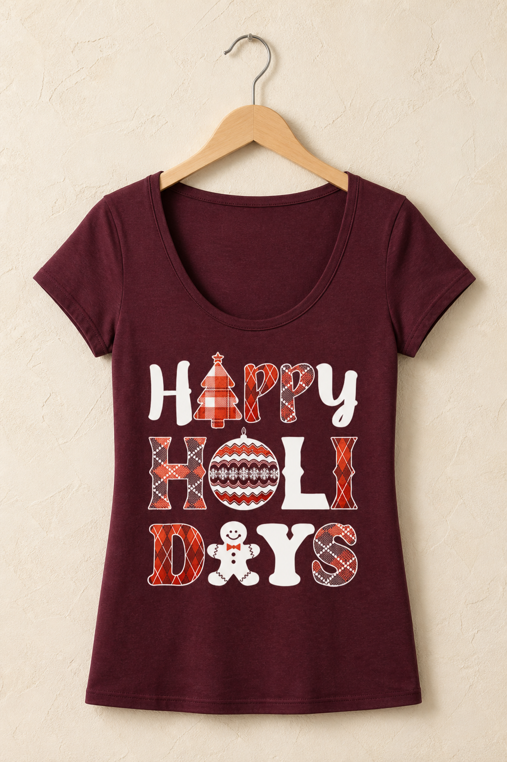 Niobe Clothing Happy Holidays Graphic T-Shirt - T-Shirts holiday
