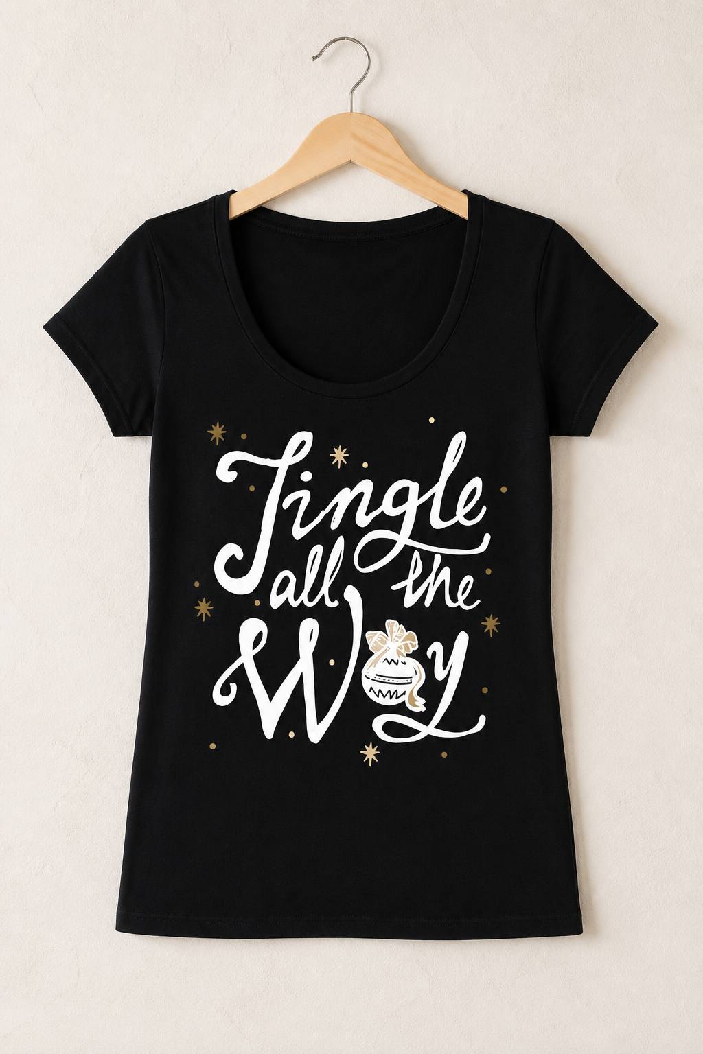 Niobe Clothing Jingle All The Way Christmas Holiday Graphic T-Shirt - T-Shirts holiday