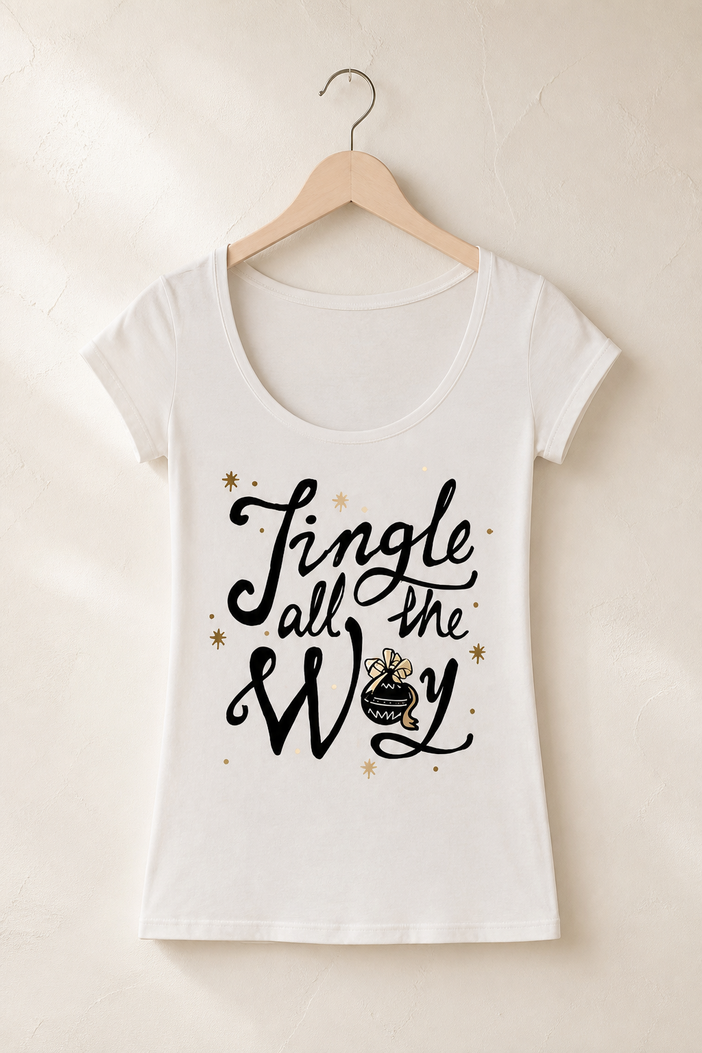 Niobe Clothing Jingle All The Way Christmas Holiday Graphic T-Shirt - T-Shirts holiday