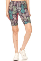 Pineapples Biker Shorts leggings- Niobe Clothing