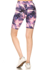 Pink Multi Tie Dye Biker Shorts leggings- Niobe Clothing