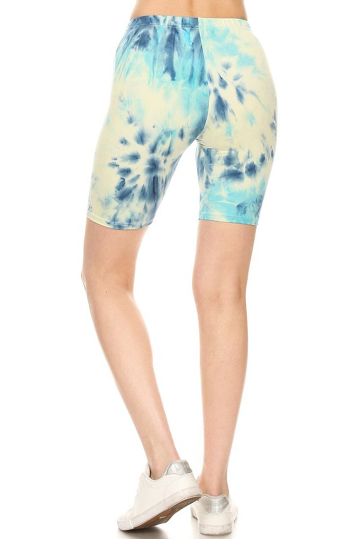 Love It Sky Blue Tie Dye Biker Shorts - Legging Shorts p_bikershorts