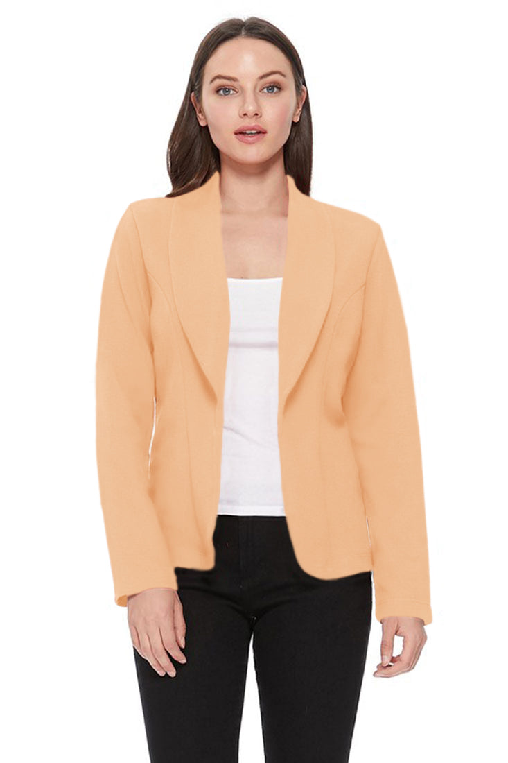 Zenana Lightweight Casual Open Front Blazer - Pea Coats sb_outerwear