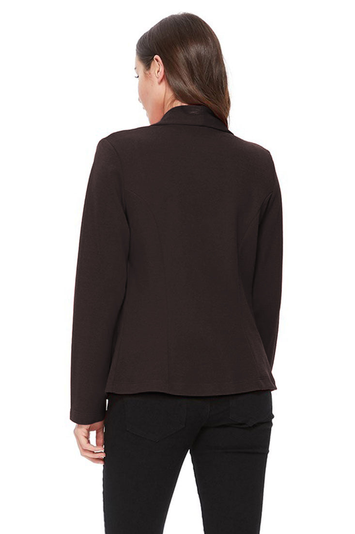 Zenana Lightweight Casual Open Front Blazer - Pea Coats sb_outerwear