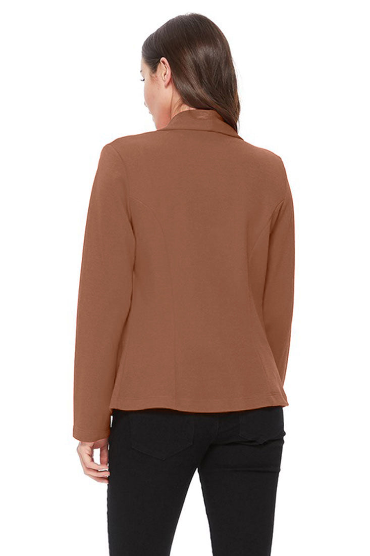 Zenana Lightweight Casual Open Front Blazer - Pea Coats sb_outerwear