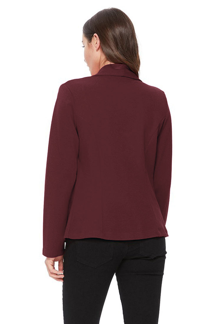 Zenana Lightweight Casual Open Front Blazer - Pea Coats sb_outerwear