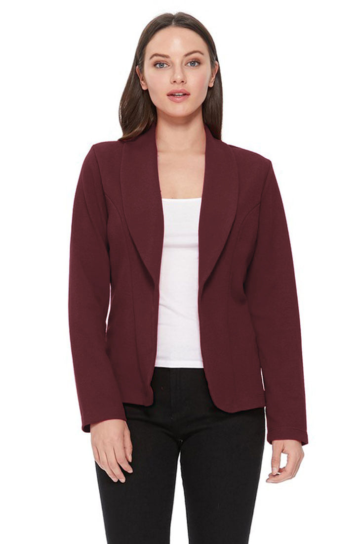 Zenana Lightweight Casual Open Front Blazer - Pea Coats sb_outerwear