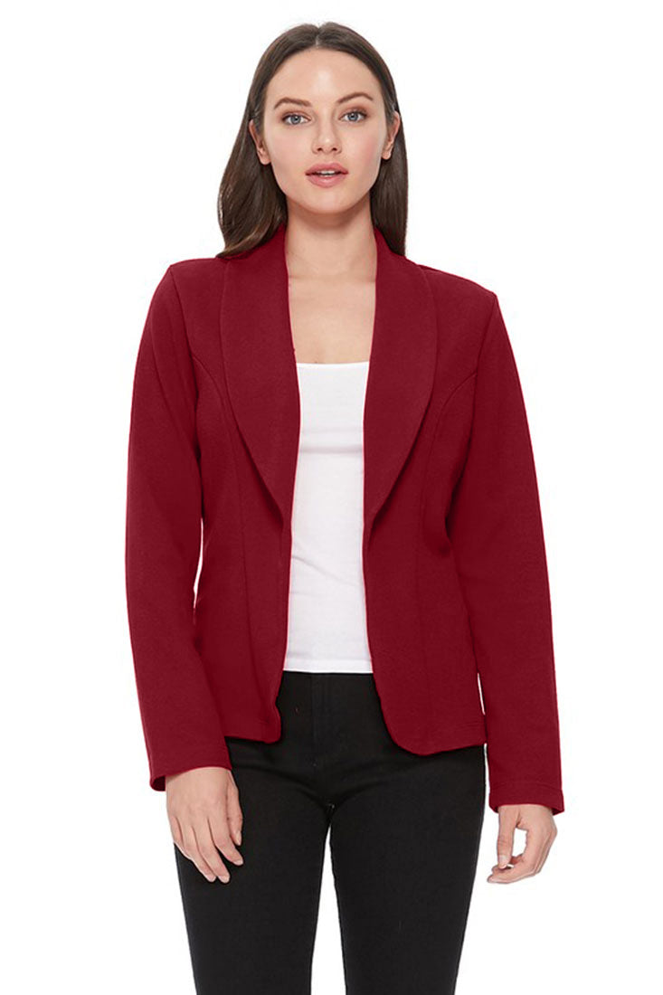 Zenana Lightweight Casual Open Front Blazer - Pea Coats sb_outerwear