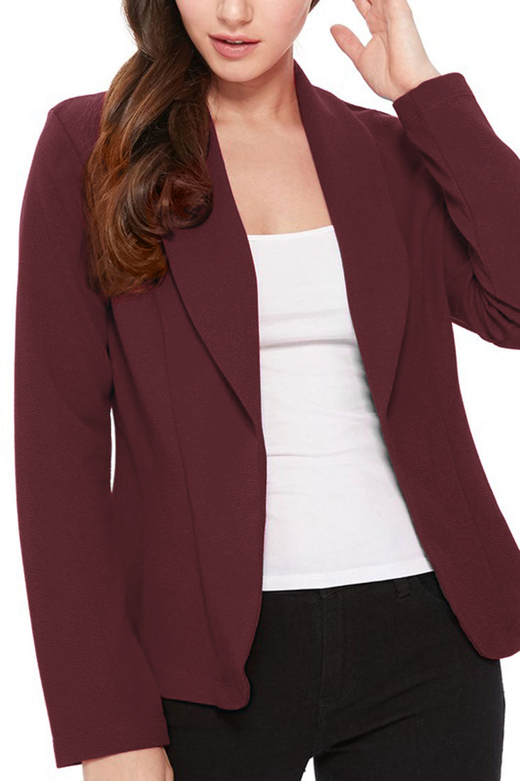 Zenana Lightweight Casual Open Front Blazer - Pea Coats sb_outerwear