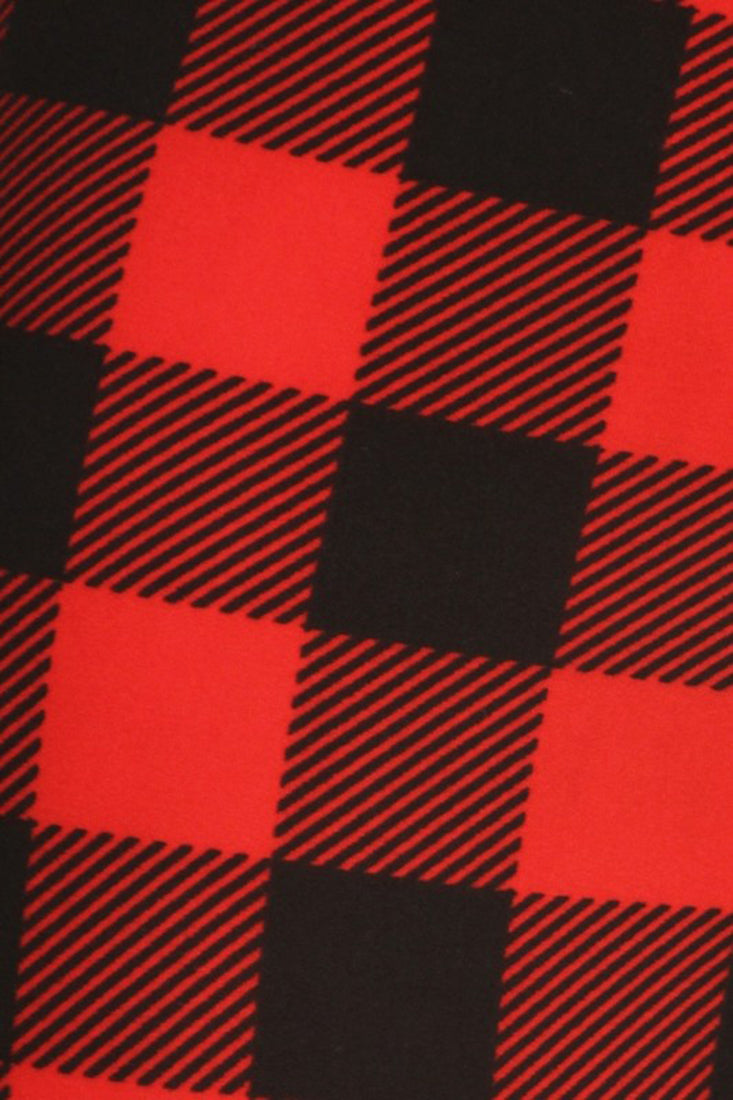 Love It Gingham Red Plaid Biker Shorts - Legging Shorts p_bikershorts