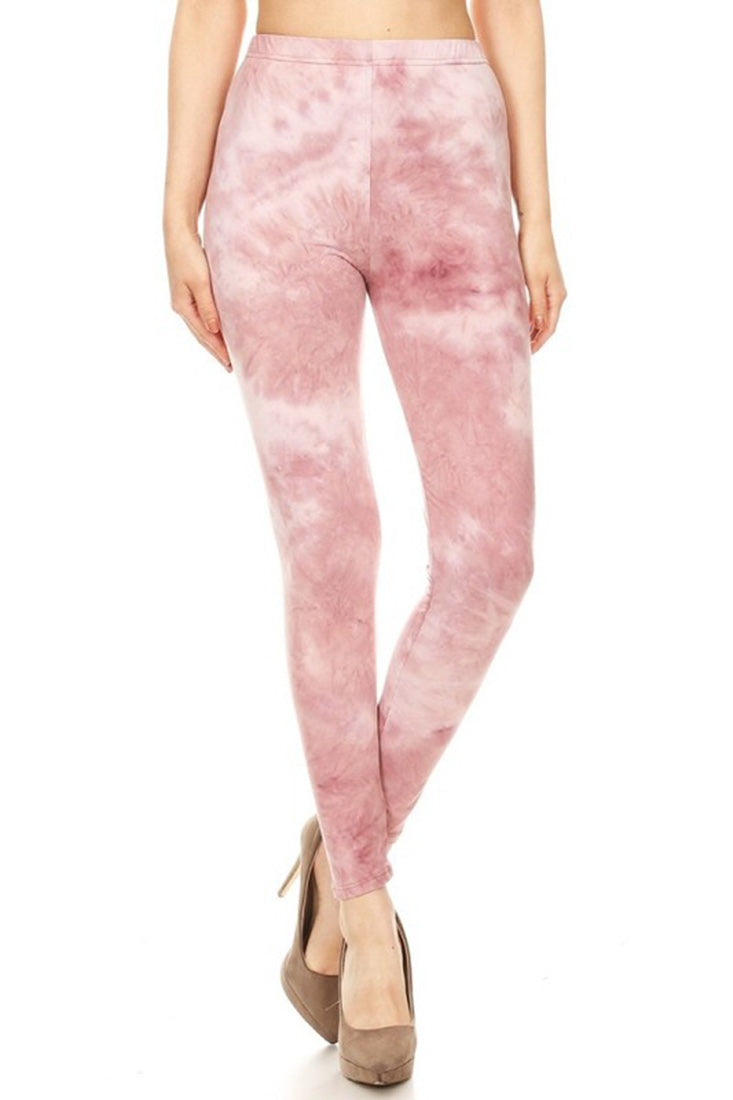 Niobe Clothing Pink Pastel Tie Dye Leggings - Leggings p_leggings