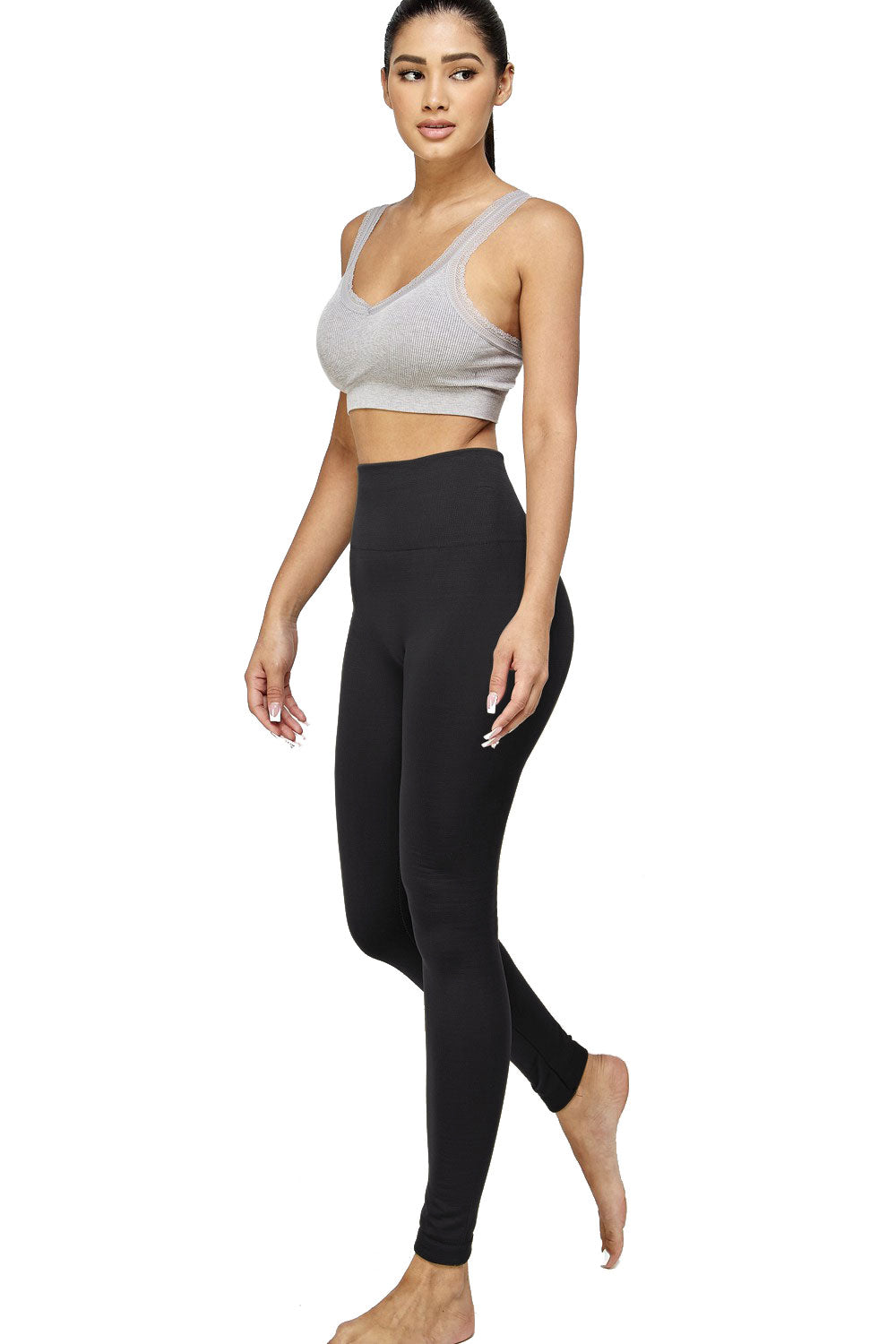 Freezia High Waist Seamless Fleece Lined Leggings - Leggings sb_bottoms