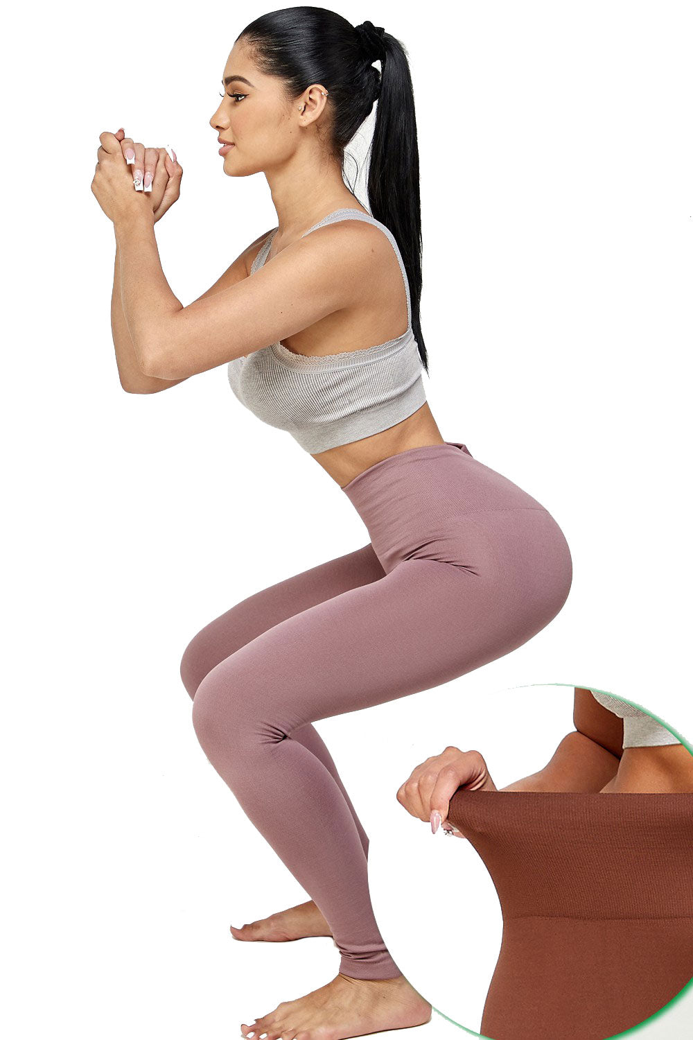 Freezia High Waist Seamless Fleece Lined Leggings - Leggings sb_bottoms