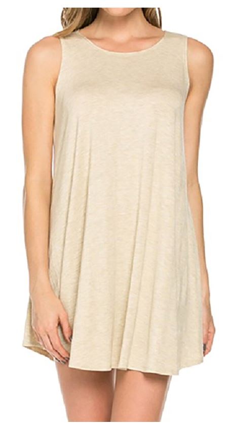 Azules Sleeveless A-line Tank Tunic - Tunics f_tops