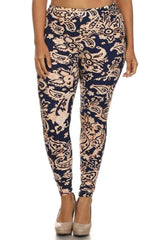 Niobe Clothing Luxurious Paisley Design Plus Size Leggings - leggings