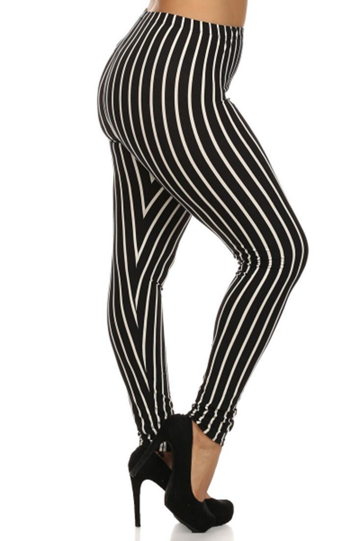 Niobe Clothing Pinstripe Design Leggings Plus Size - ps_printleggings