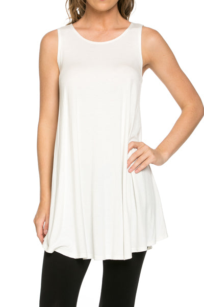 Azules Sleeveless A-line Tank Tunic - Tunics f_tops