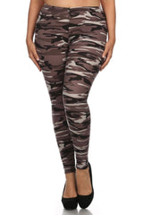 Niobe Clothing Camo Design Plus Size Leggings - leggings