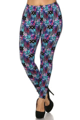 Niobe Clothing Starry Night Design Plus Size Leggings - leggings