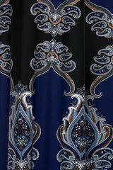 Niobe Clothing High Waist Fold Over Wide Leg Palazzo Pants (Baroque) - pants
