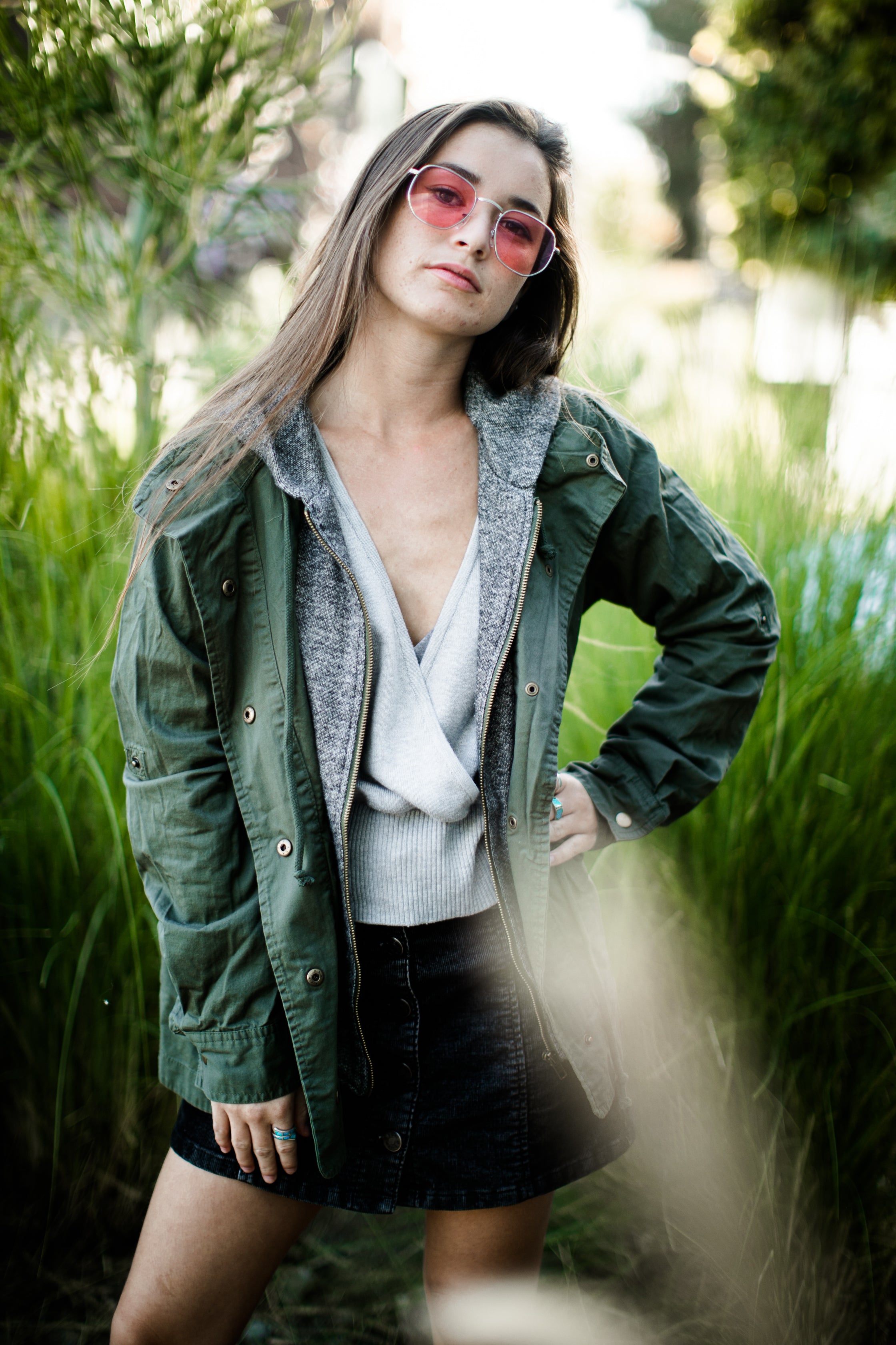 Niobe Clothing Terry Hood Layered Utility Jacket - sb_outerwear