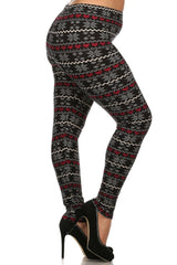 Niobe Clothing Pixel Snowflake Love Design Plus Size Leggings - leggings