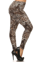 Niobe Clothing Cheetah Animal Design Plus Size Leggings - leggings