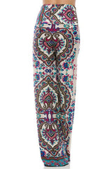 Niobe Clothing High Waist Fold Over Wide Leg Palazzo Pants (Desaturation) - pants