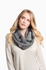 Niobe Clothing Stitch Bar Design Infinity Loop Scarf - Scarves