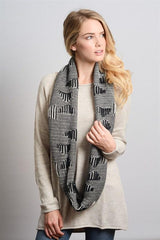 Niobe Clothing Stitch Bar Design Infinity Loop Scarf - Scarves