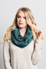 Niobe Clothing Stitch Bar Design Infinity Loop Scarf - Scarves