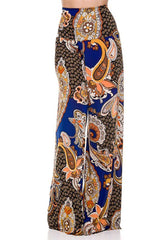 Niobe Clothing High Waist Foldover Boho Palazzo Pants (Dragonfly) - pants
