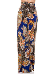 Niobe Clothing High Waist Foldover Boho Palazzo Pants (Dragonfly) - pants