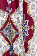 Niobe Clothing High Waist Foldover Boho Palazzo Pants (Red Crystal Chandelier) - pants